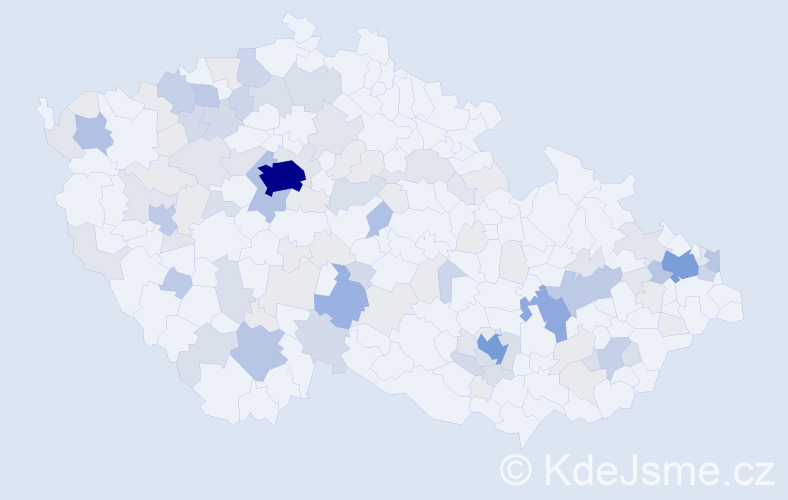 Příjmení: 'Pavlovský', počet výskytů 351 v celé ČR