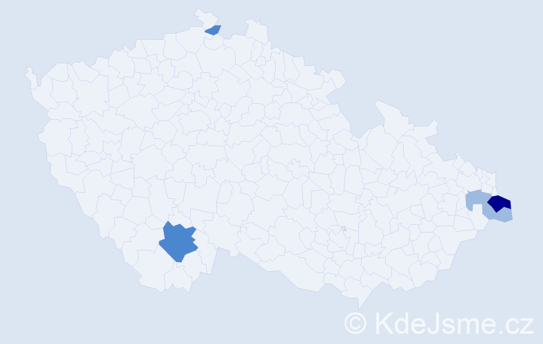 Příjmení: 'Homporová', počet výskytů 10 v celé ČR