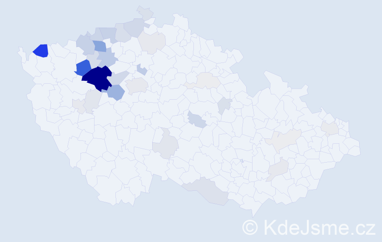 Příjmení: 'Zaspal', počet výskytů 114 v celé ČR