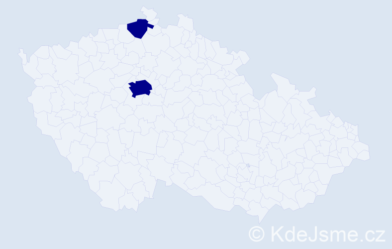 Příjmení: 'Doubrav', počet výskytů 2 v celé ČR