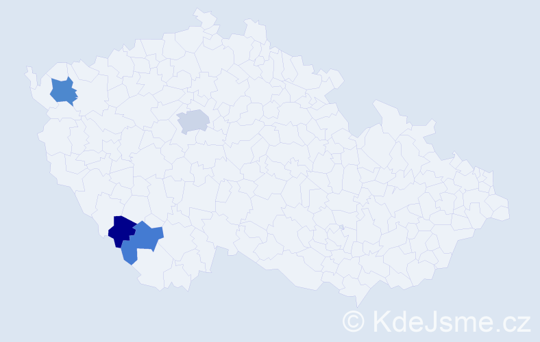 Příjmení: 'Arce', počet výskytů 7 v celé ČR