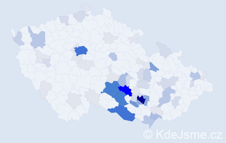 Příjmení: 'Střecha', počet výskytů 245 v celé ČR