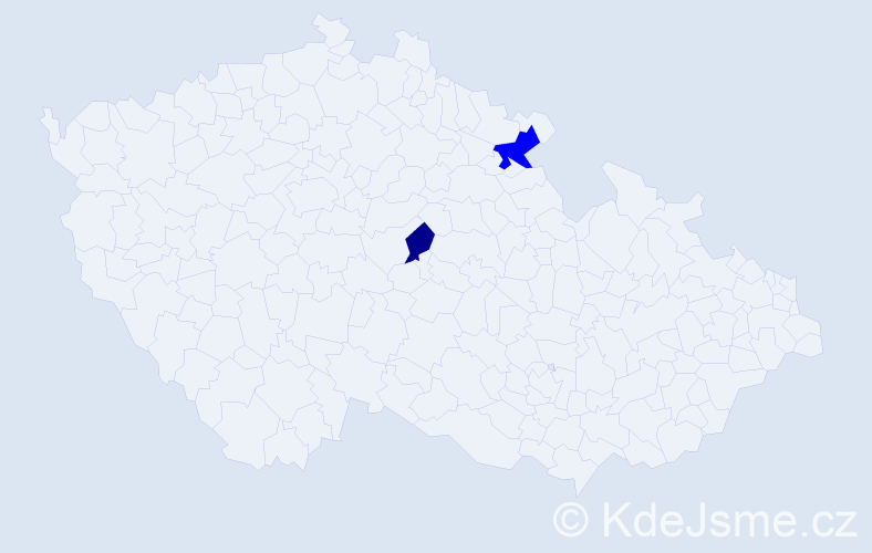 Příjmení: 'Wittvar', počet výskytů 5 v celé ČR
