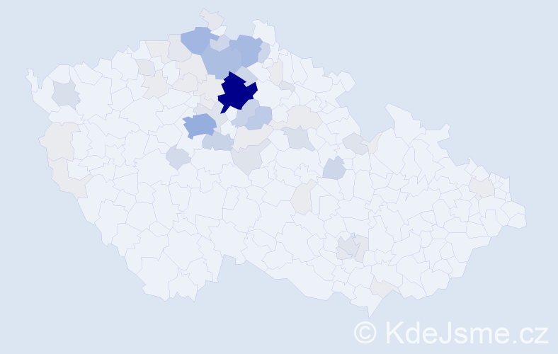 Příjmení: 'Knesplová', počet výskytů 240 v celé ČR