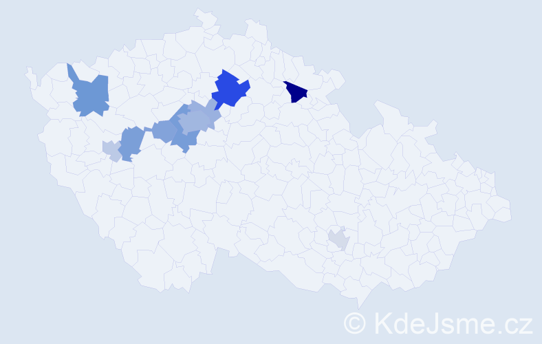 Příjmení: 'Kornilova', počet výskytů 23 v celé ČR