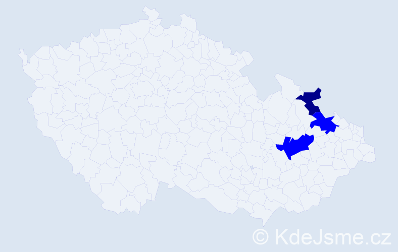 Příjmení: 'Tavandzi', počet výskytů 4 v celé ČR