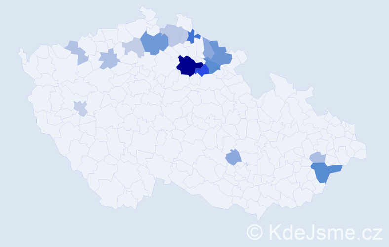Příjmení: 'Enge', počet výskytů 38 v celé ČR