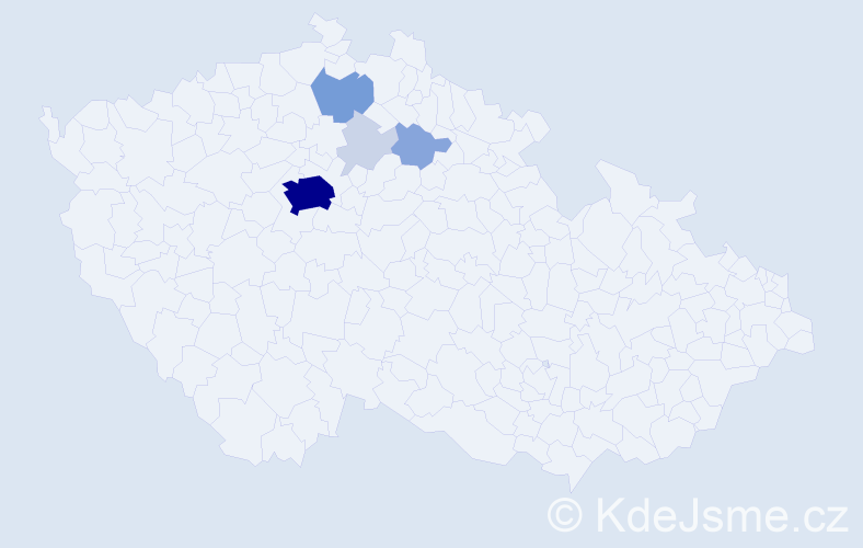 Příjmení: 'Nosák', počet výskytů 21 v celé ČR