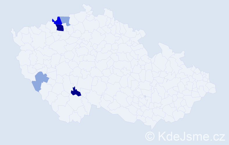 Příjmení: 'Zeidlová', počet výskytů 19 v celé ČR