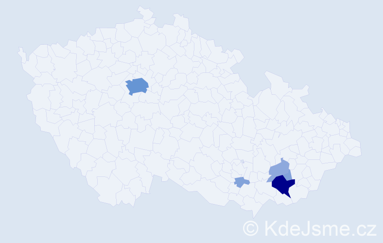 Příjmení: 'Mazúrková', počet výskytů 16 v celé ČR
