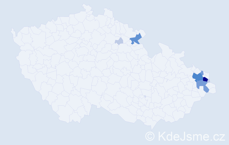 Příjmení: 'Janczar', počet výskytů 27 v celé ČR