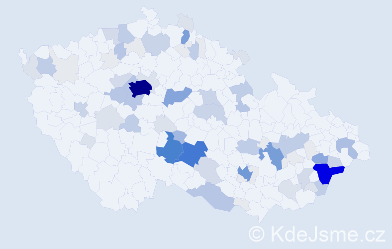 Příjmení: 'Vašků', počet výskytů 361 v celé ČR