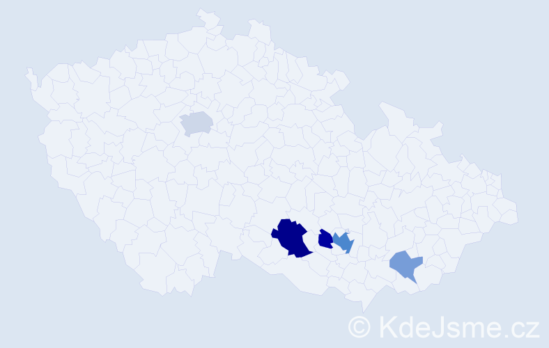 Příjmení: 'Drdlíčková', počet výskytů 12 v celé ČR