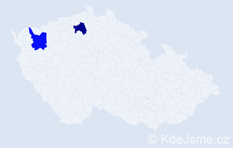 Příjmení: 'Likhacheva', počet výskytů 2 v celé ČR