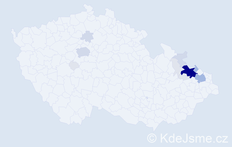 Příjmení: 'Stiborská', počet výskytů 51 v celé ČR
