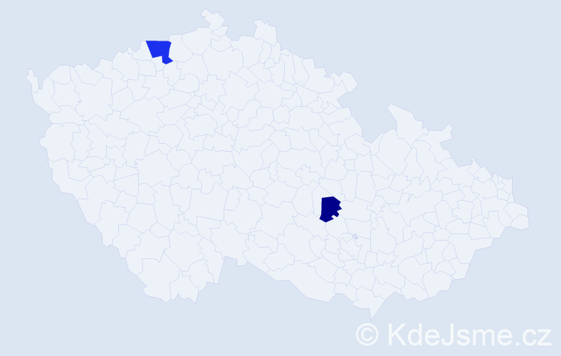 Příjmení: 'Humplik', počet výskytů 4 v celé ČR