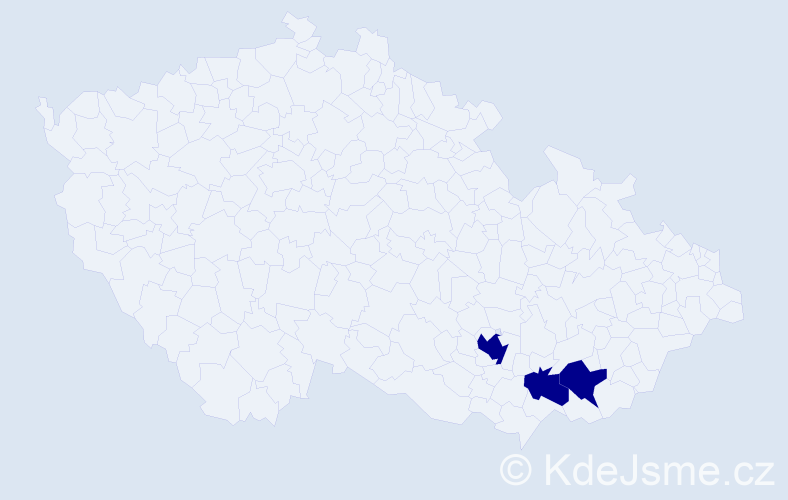 Příjmení: 'Scheinová', počet výskytů 3 v celé ČR