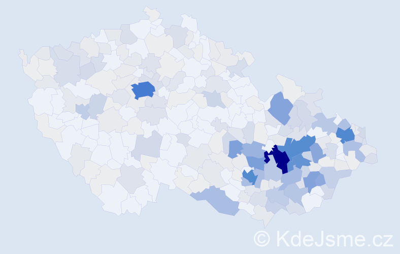 Příjmení: 'Jančík', počet výskytů 1244 v celé ČR
