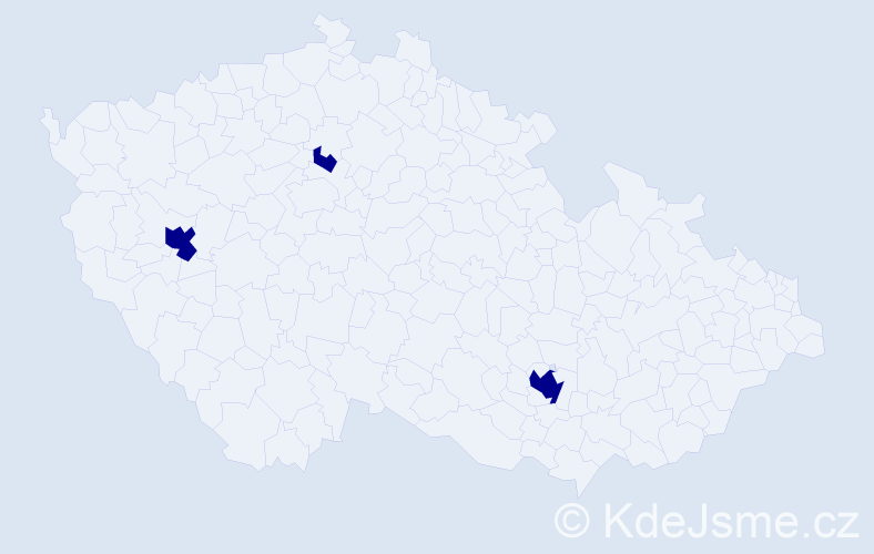 Příjmení: 'Fangová', počet výskytů 3 v celé ČR
