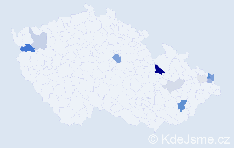 Příjmení: 'Sladkowská', počet výskytů 24 v celé ČR