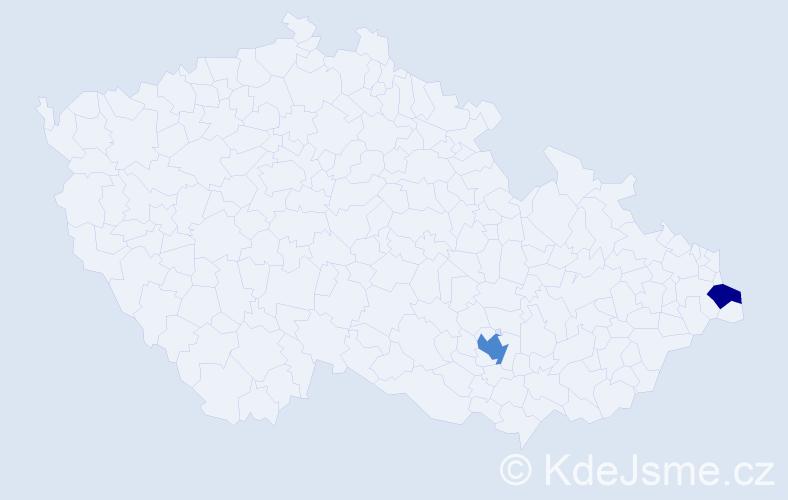 Příjmení: 'Pyška', počet výskytů 4 v celé ČR