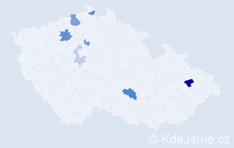 Příjmení: 'Tautermanová', počet výskytů 12 v celé ČR