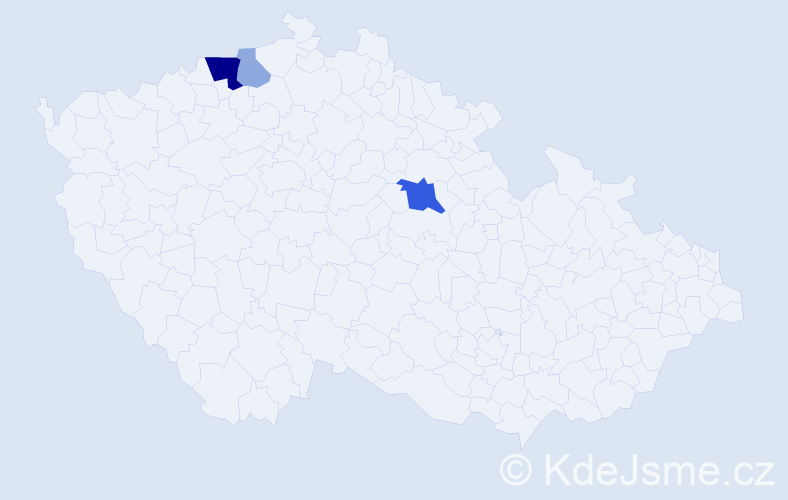 Příjmení: 'Endr', počet výskytů 9 v celé ČR