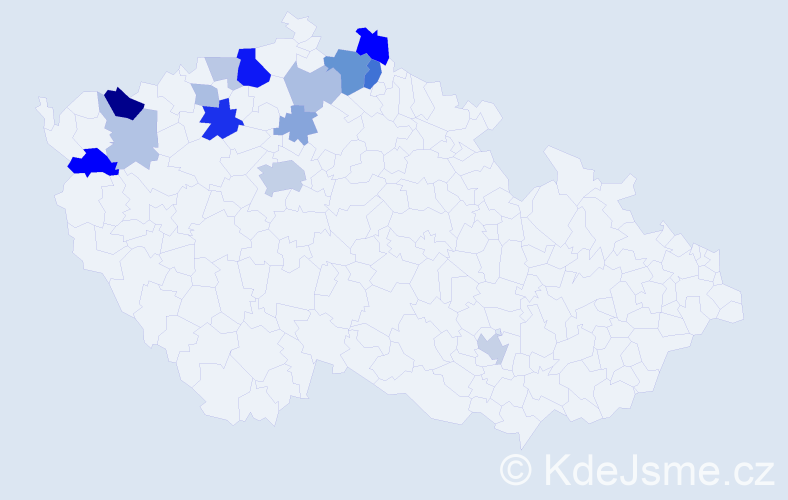 Příjmení: 'Rajchert', počet výskytů 37 v celé ČR