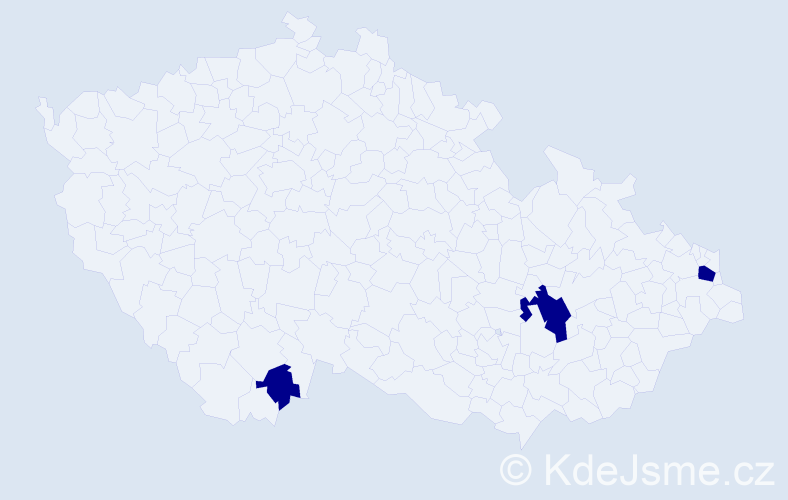 Příjmení: 'Vitanovcová', počet výskytů 3 v celé ČR