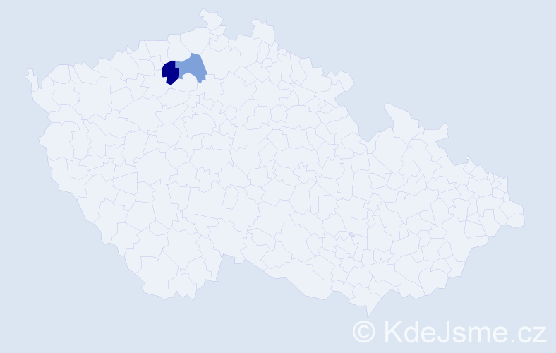 Příjmení: 'Kirbs', počet výskytů 8 v celé ČR