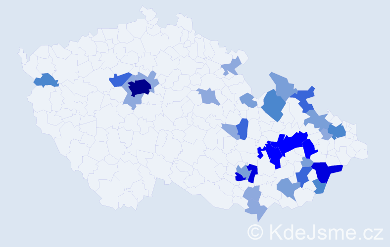 Příjmení: 'Macenauerová', počet výskytů 82 v celé ČR