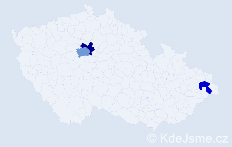 Příjmení: 'Kurbonov', počet výskytů 5 v celé ČR
