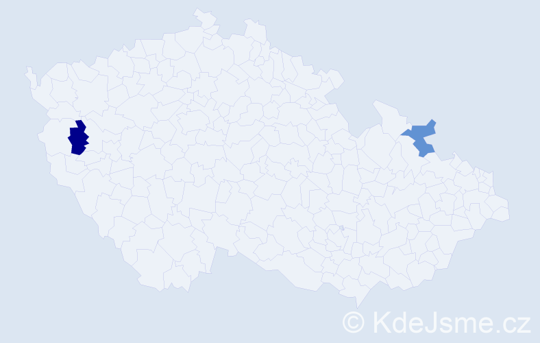 Příjmení: 'Byrdová', počet výskytů 2 v celé ČR