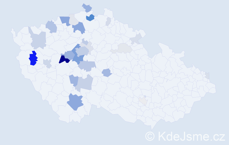 Příjmení: 'Eiselt', počet výskytů 90 v celé ČR