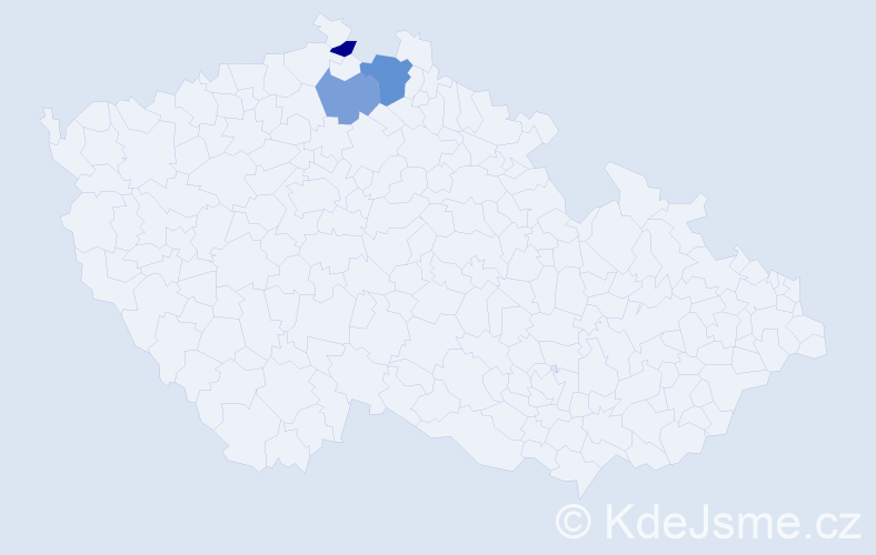 Příjmení: 'Petrányi', počet výskytů 4 v celé ČR