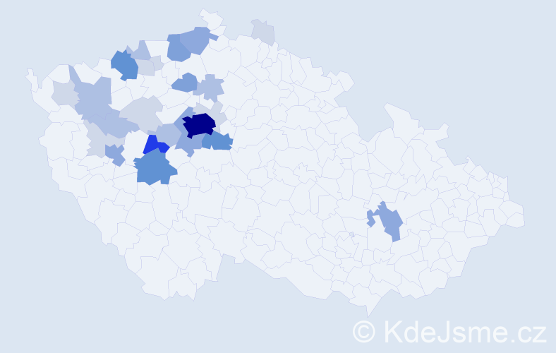 Příjmení: 'Kubricht', počet výskytů 80 v celé ČR