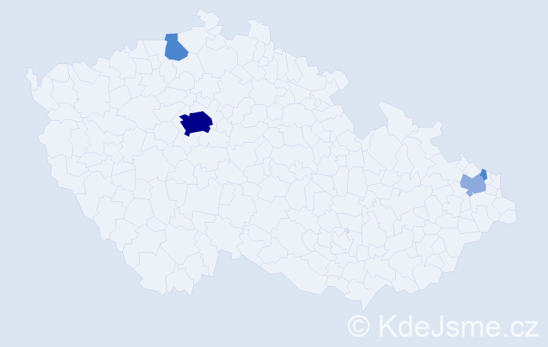 Příjmení: 'Ezechelová', počet výskytů 10 v celé ČR