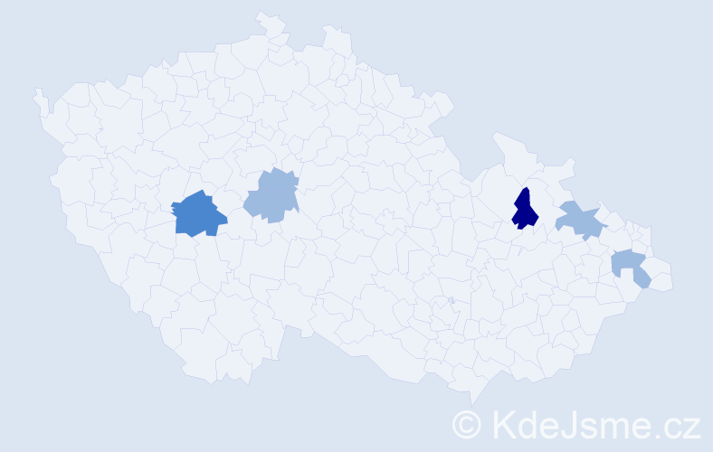Příjmení: 'Krištiaková', počet výskytů 10 v celé ČR