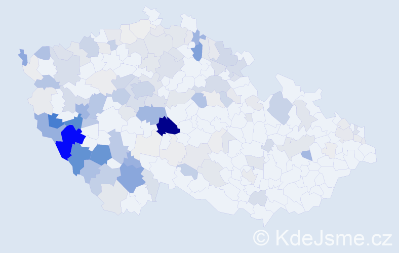 Příjmení: 'Babková', počet výskytů 634 v celé ČR