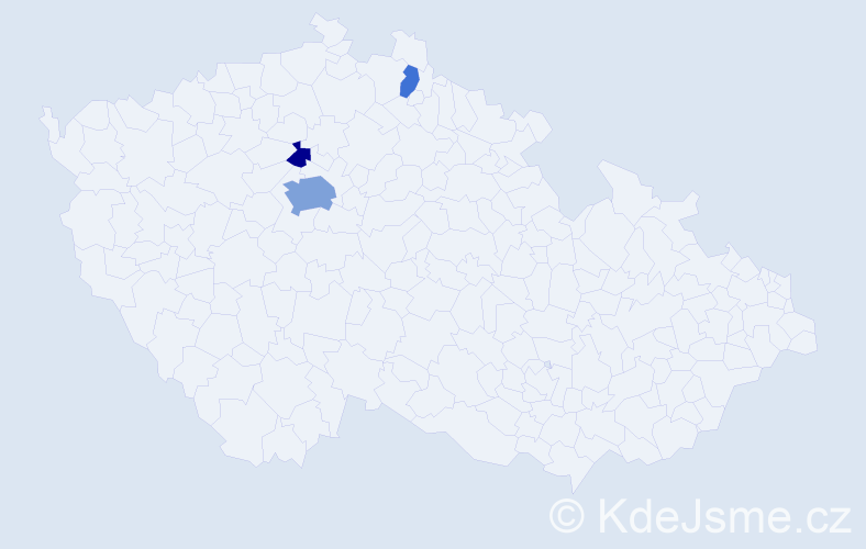 Příjmení: 'Blodek', počet výskytů 8 v celé ČR