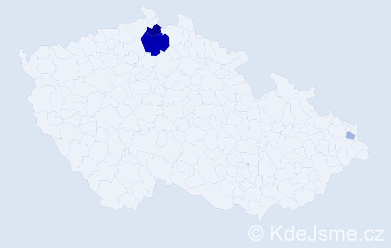 Příjmení: 'Holounová', počet výskytů 8 v celé ČR