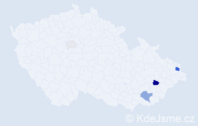 Příjmení: 'Kawalec', počet výskytů 6 v celé ČR