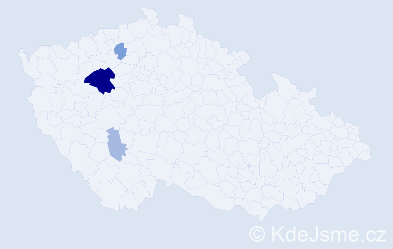 Příjmení: 'Aichlman', počet výskytů 9 v celé ČR