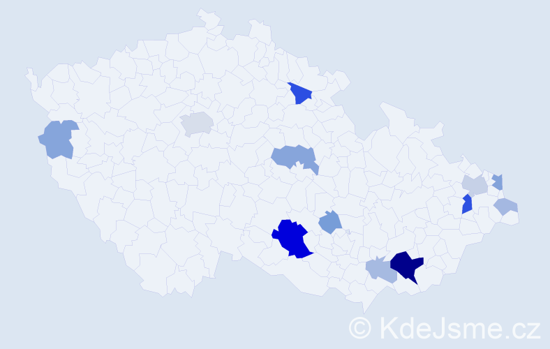 Příjmení: 'Krysová', počet výskytů 35 v celé ČR