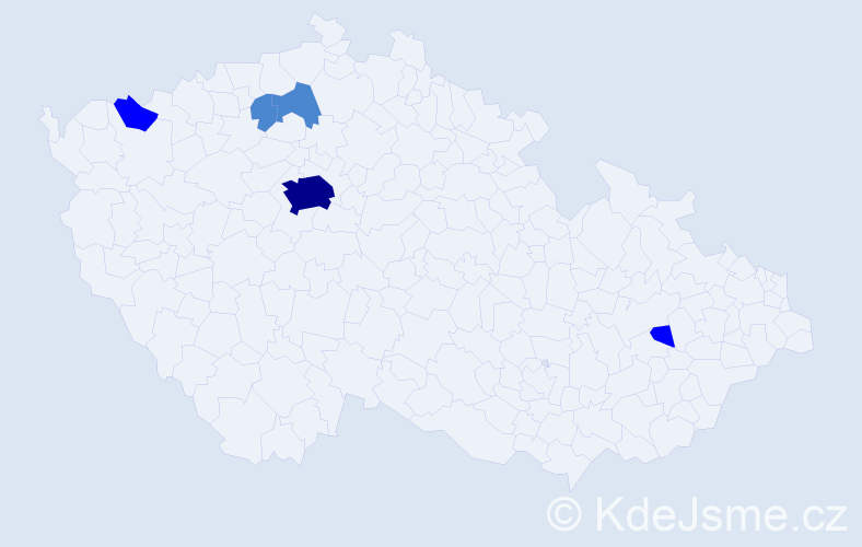 Příjmení: 'Matvija', počet výskytů 9 v celé ČR