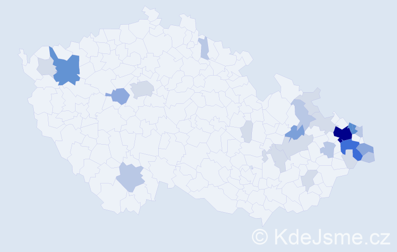 Příjmení: 'Sitek', počet výskytů 84 v celé ČR