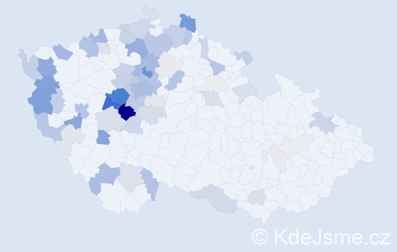 Příjmení: 'Piskáček', počet výskytů 266 v celé ČR