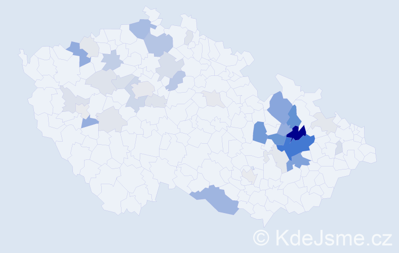 Příjmení: 'Lounová', počet výskytů 119 v celé ČR