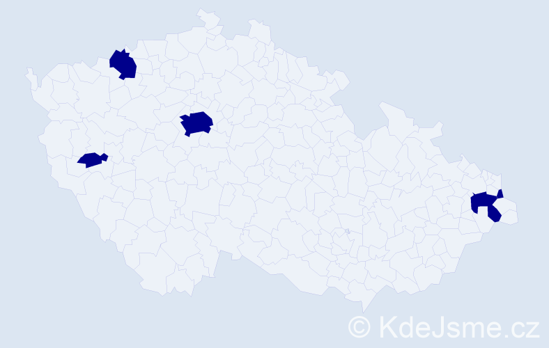 Příjmení: 'Willing', počet výskytů 5 v celé ČR