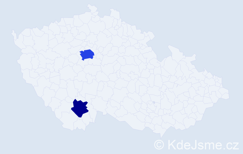 Příjmení: 'Franzoni', počet výskytů 5 v celé ČR